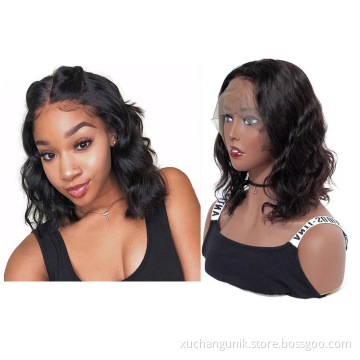 Uniky Hair Short Bob Wigs Body Wave Lace Front Human Hair Wigs 150% 180% Density